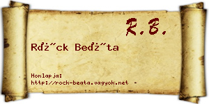Röck Beáta névjegykártya